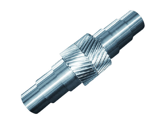 Herringbone gear wheel with small withdrawal knife slot Herringbone gear wheel with small withdrawal knife slot